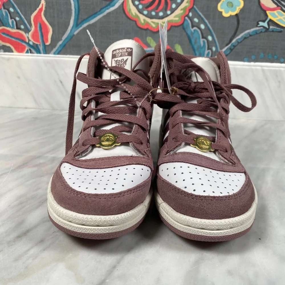 NEW adidas Top Ten RB Shoes Sneakers‎ HP9550 Women's 6.5 White Purple Mauve